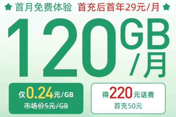 青海電信29元大流量卡 包220元話費(fèi) 90通用+30G定向+100分鐘語音 長(zhǎng)期套餐