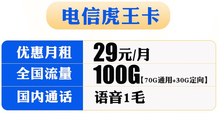 電信虎王卡怎么樣？電信虎王卡套餐詳情介紹