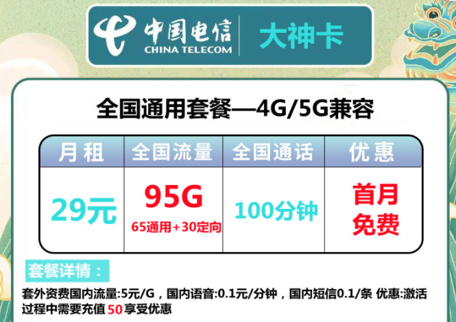 流量卡都需要首充嗎？電信流量卡【電信大神卡、銀河卡】官方套餐長期資費手機(jī)卡