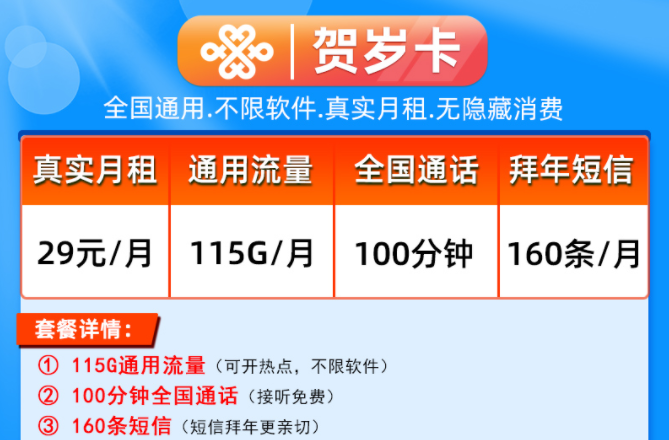 主卡、副卡是什么意思？副卡怎么收費的？流量卡套餐真實月租全國通用流量賀歲卡吉星卡