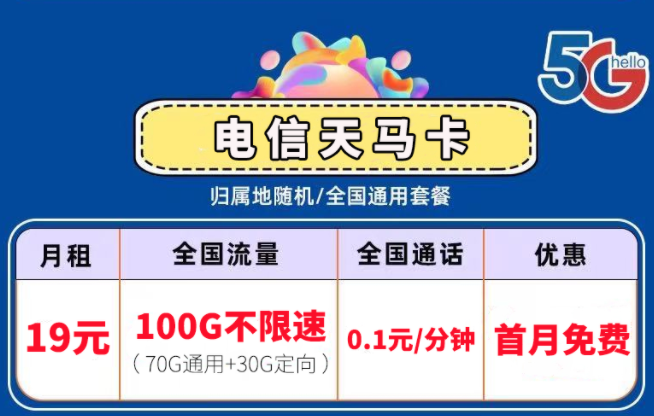 流量卡套餐中的激活和首沖分別是？電信流量卡套餐推薦5G通用19元100G不限速