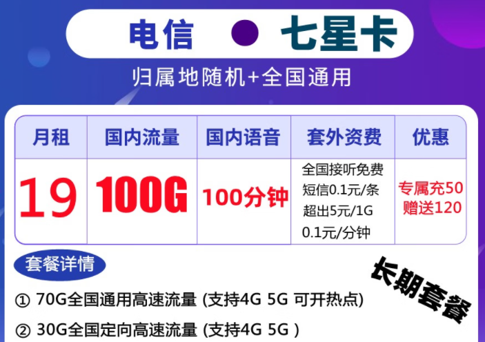 電信卡流量套餐哪個(gè)最劃算？超值流量卡套餐推薦長(zhǎng)期套餐全國(guó)通用