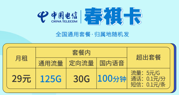 大流量卡免費(fèi)領(lǐng)取入口！部分地區(qū)不可申請!【電信春祺卡+電信新春卡】